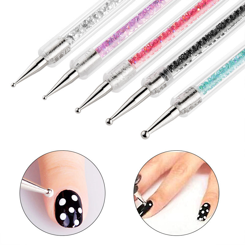 Crystal Clear Nail Set Tool With Rhinestones