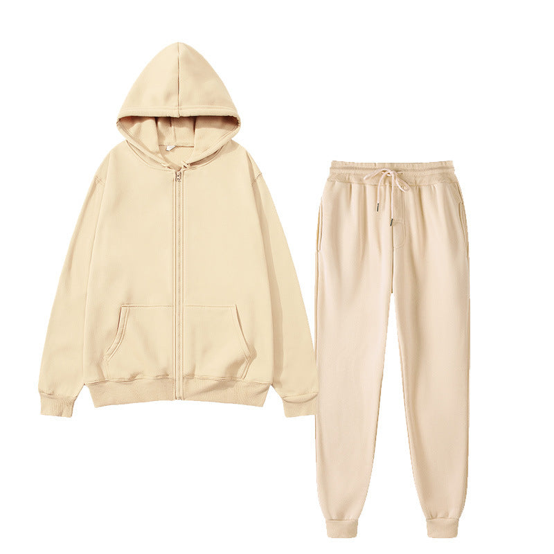 Men's Sports Fleece Suit Solid Color