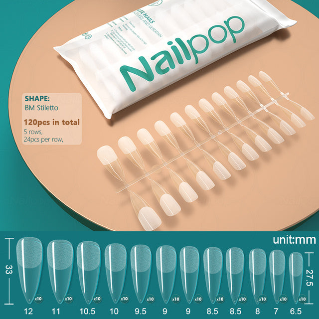 Nailpop 120pcs Nail Tips For Nails Brand New Full Cover Acyc