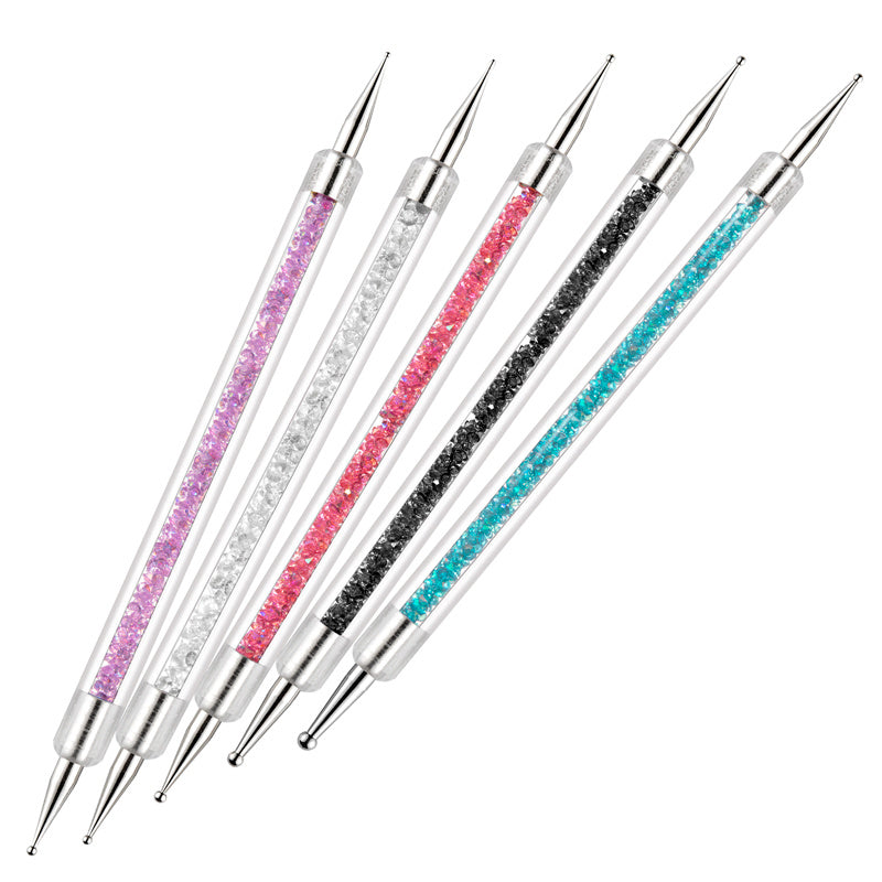 Crystal Clear Nail Set Tool With Rhinestones