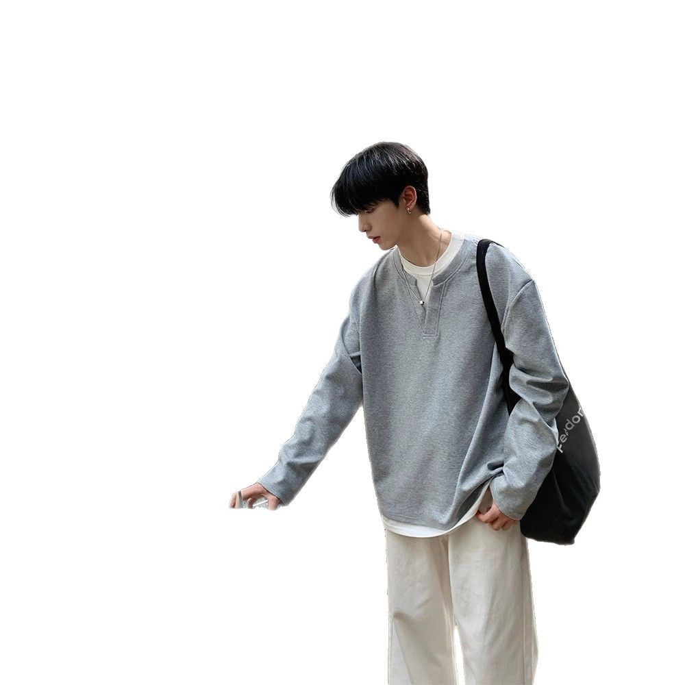 Stitching Solid Color Hoodie Men And Women