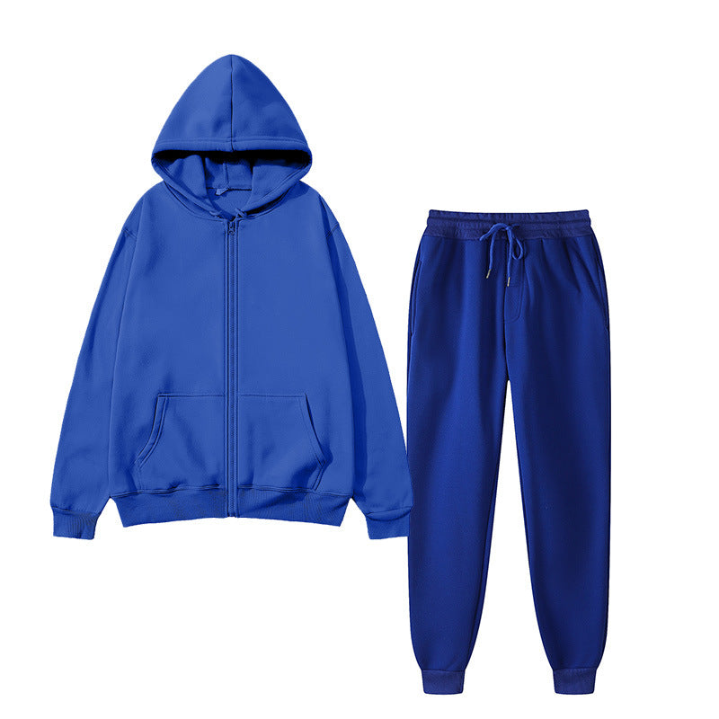 Men's Sports Fleece Suit Solid Color
