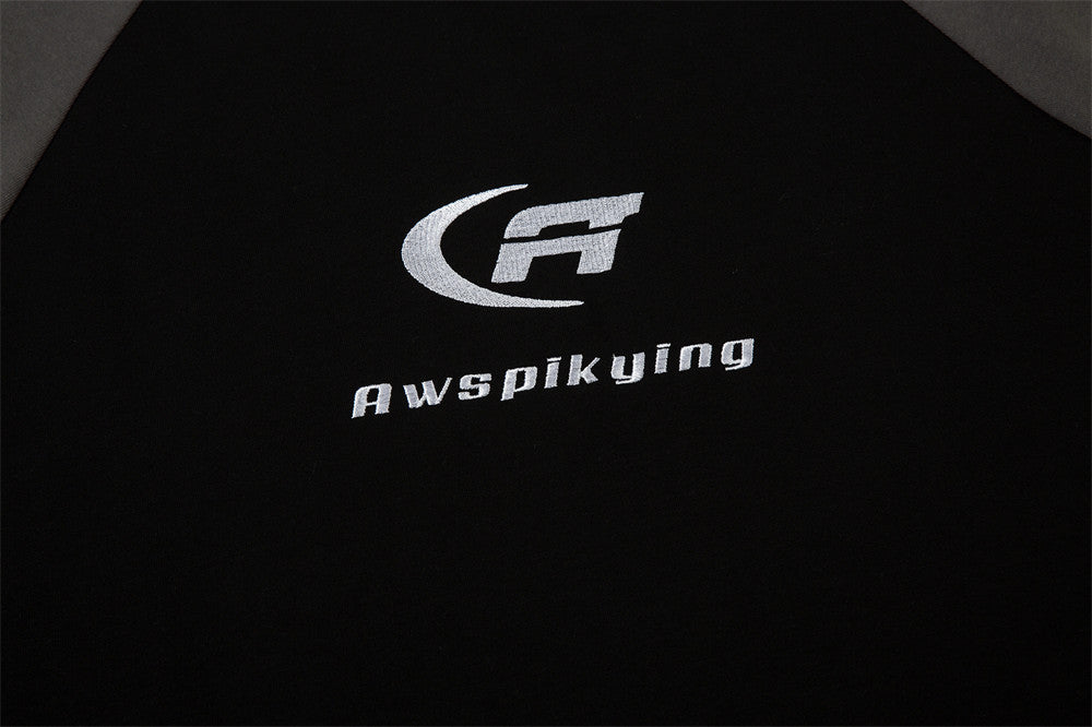 Letter Embroidered Long Sleeve T-shirt Men