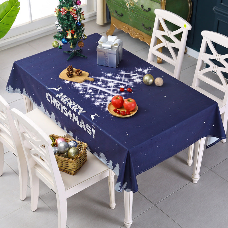 Nordic Christmas Digital Polyester Printed Tablecloth