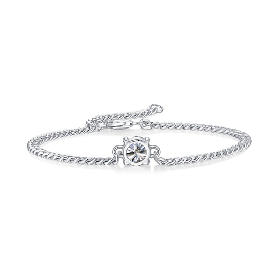 Cuban Luxury Fashion Set Mosan Diamond Silver Jewelry Comparable To Natural Diamond Bracelet