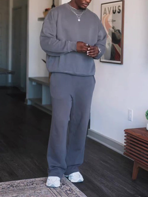 Men's Casual Crew Neck Sweatshirt & Pants Set