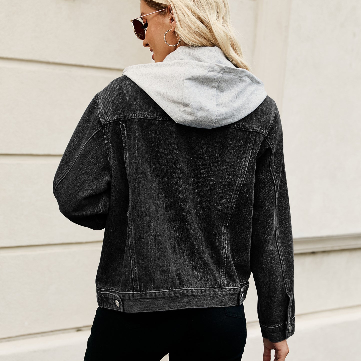 European And American Foreign Trade Wish Cross-border Women's Clothing Amazon New Slim Washed Short Denim Jacket Coat Top Trend