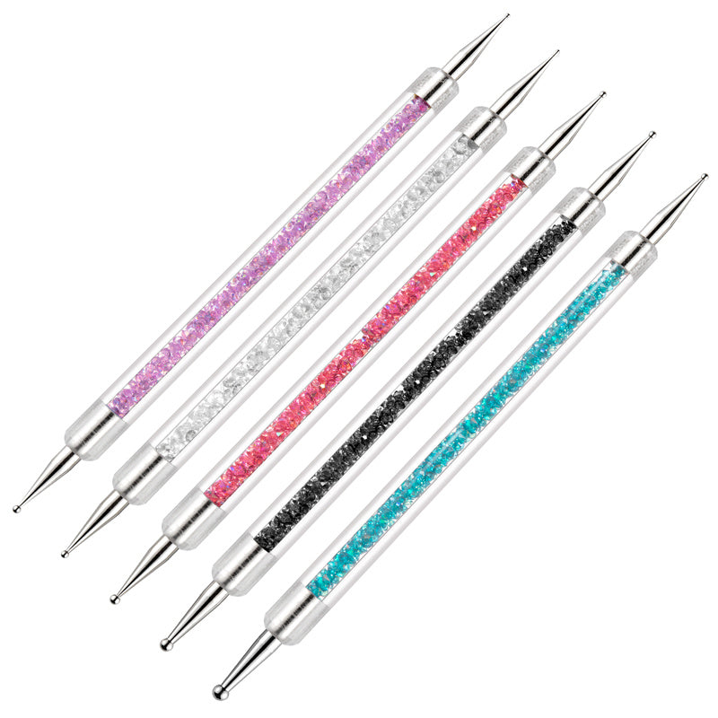 Crystal Clear Nail Set Tool With Rhinestones