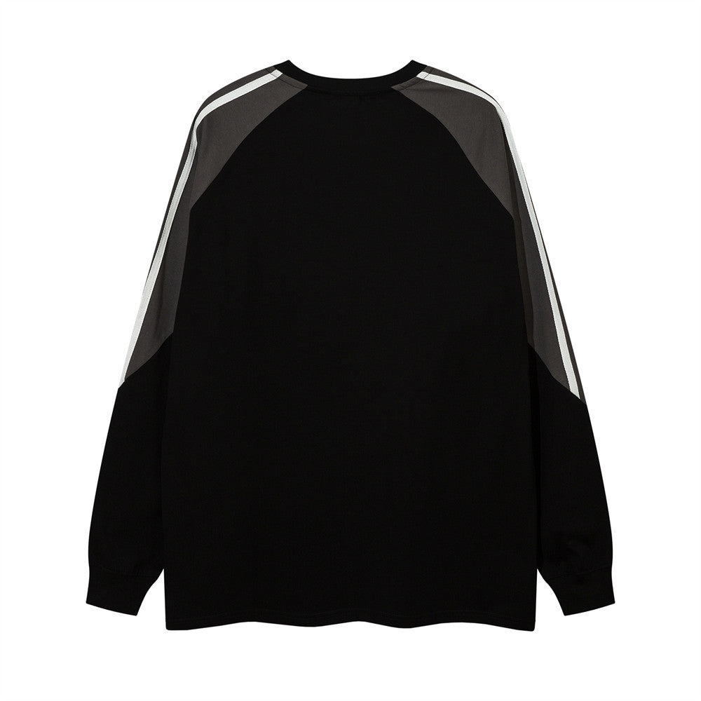 Letter Embroidered Long Sleeve T-shirt Men