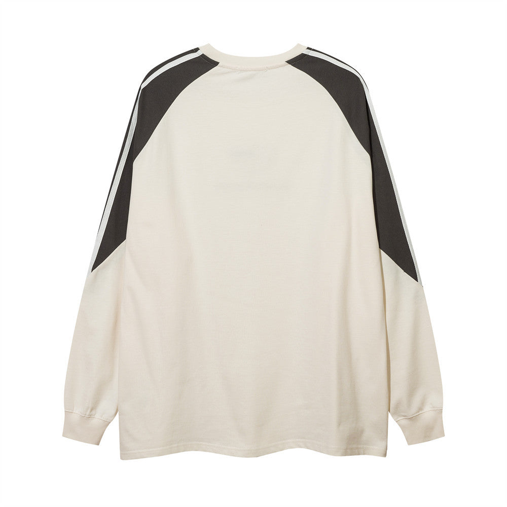 Letter Embroidered Long Sleeve T-shirt Men