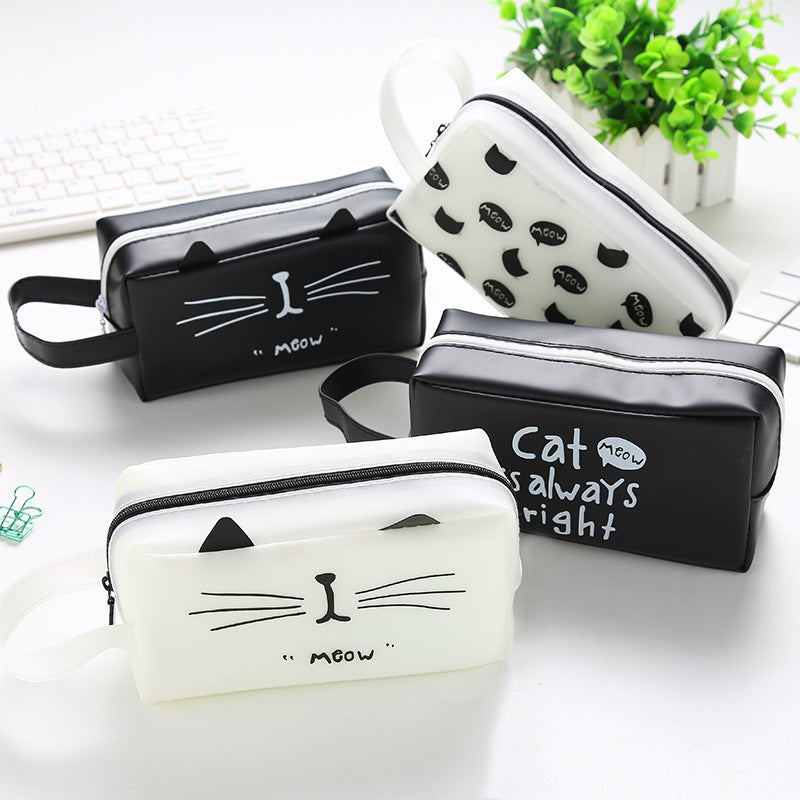 Creative Cartoon Black And White Zip Pencil Pouch