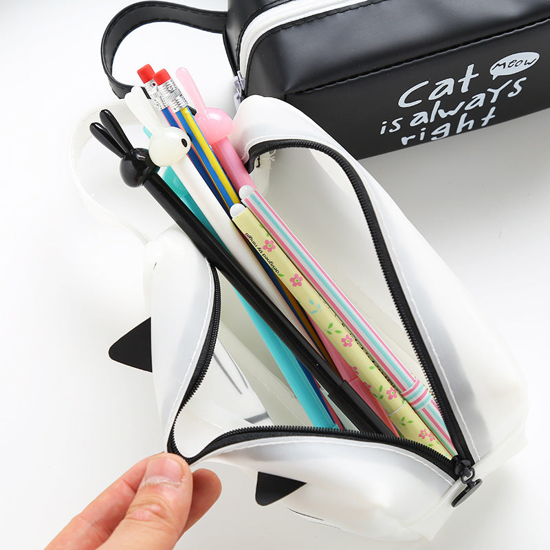 Creative Cartoon Black And White Zip Pencil Pouch