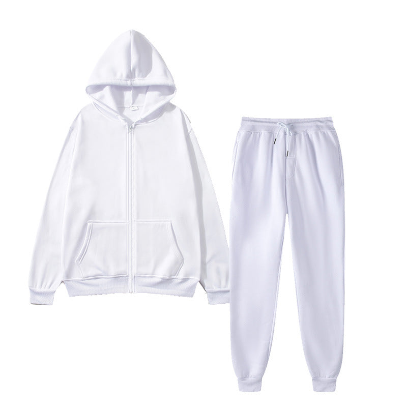 Men's Sports Fleece Suit Solid Color