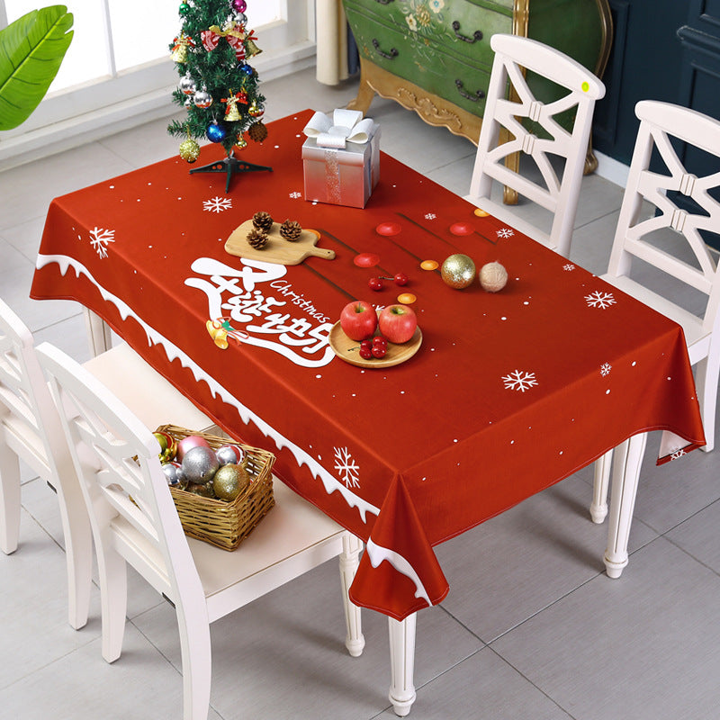 Nordic Christmas Digital Polyester Printed Tablecloth
